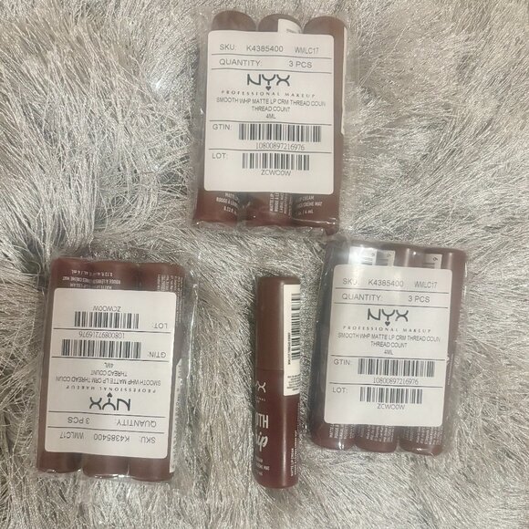 NYX Other - THREE "Thread Count"  NYX Whip Matte Lip Cream Ultra-Smooth Vegan Lip Cream